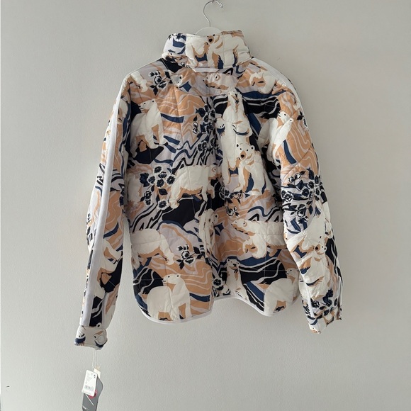 FREE PEOPLE NWT Pippa Printed Packable Puffer Jacket in Winter Combo M - Picture 9 of 9